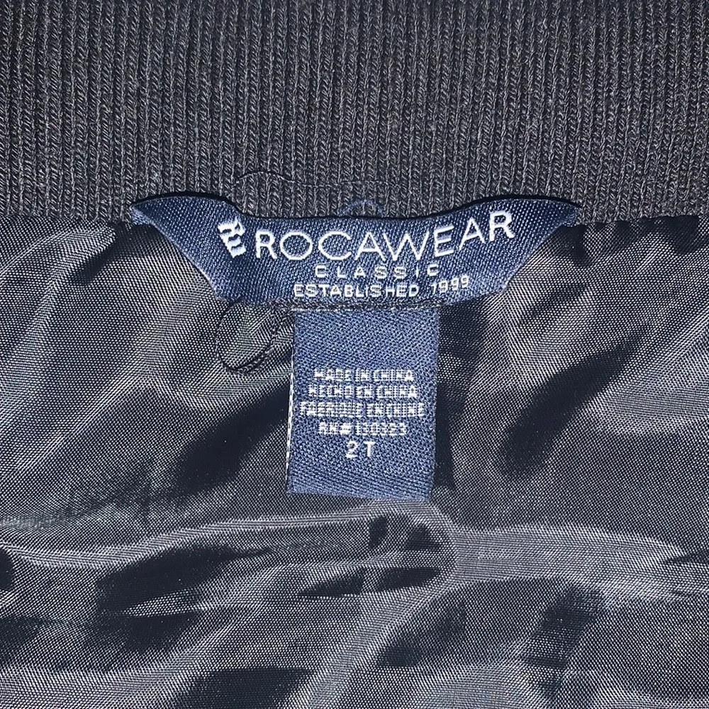 Rocawear puffer‎ vest orange & blue camouflage, size 2T